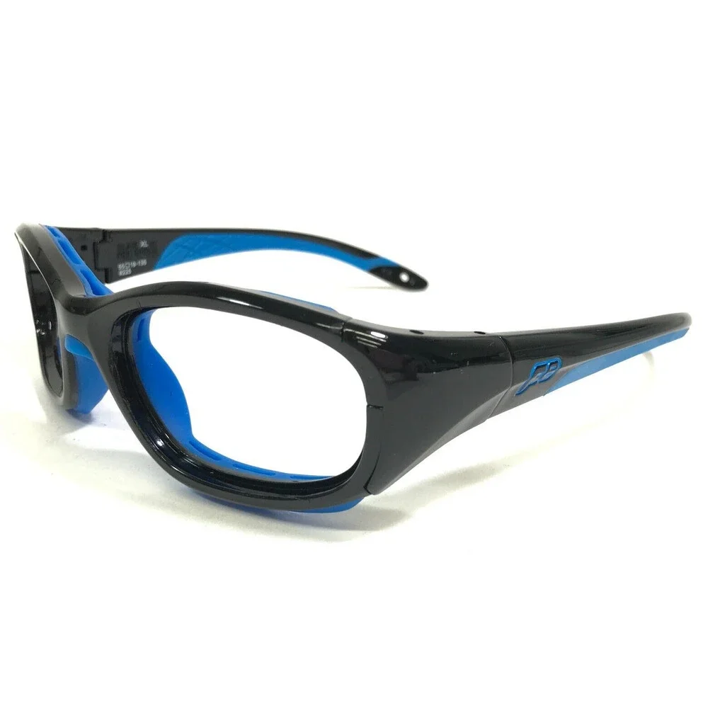 Rec Specs Athletic Goggles Frames SLAM XL #225 Polished Black Blue 55-19-135